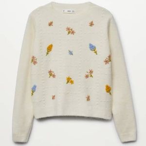 NWOT Flowers knit sweater